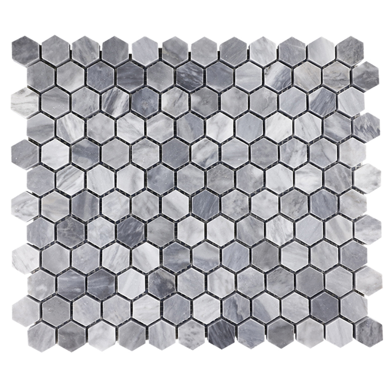 Bardiglio Grey 1 inch Hexagon Marble Mosaic