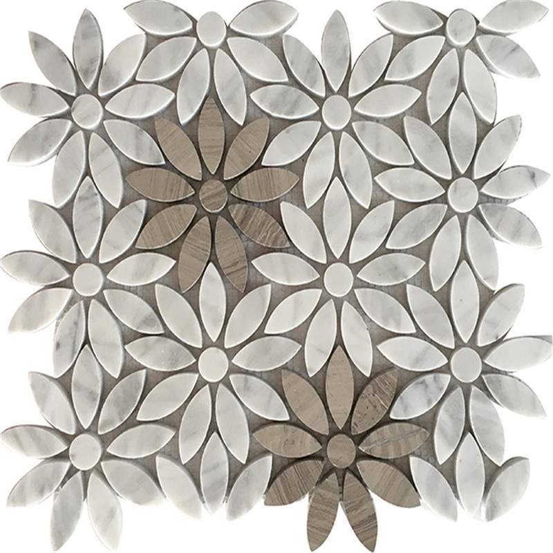 Flower shape Mixed Marble Mosaic